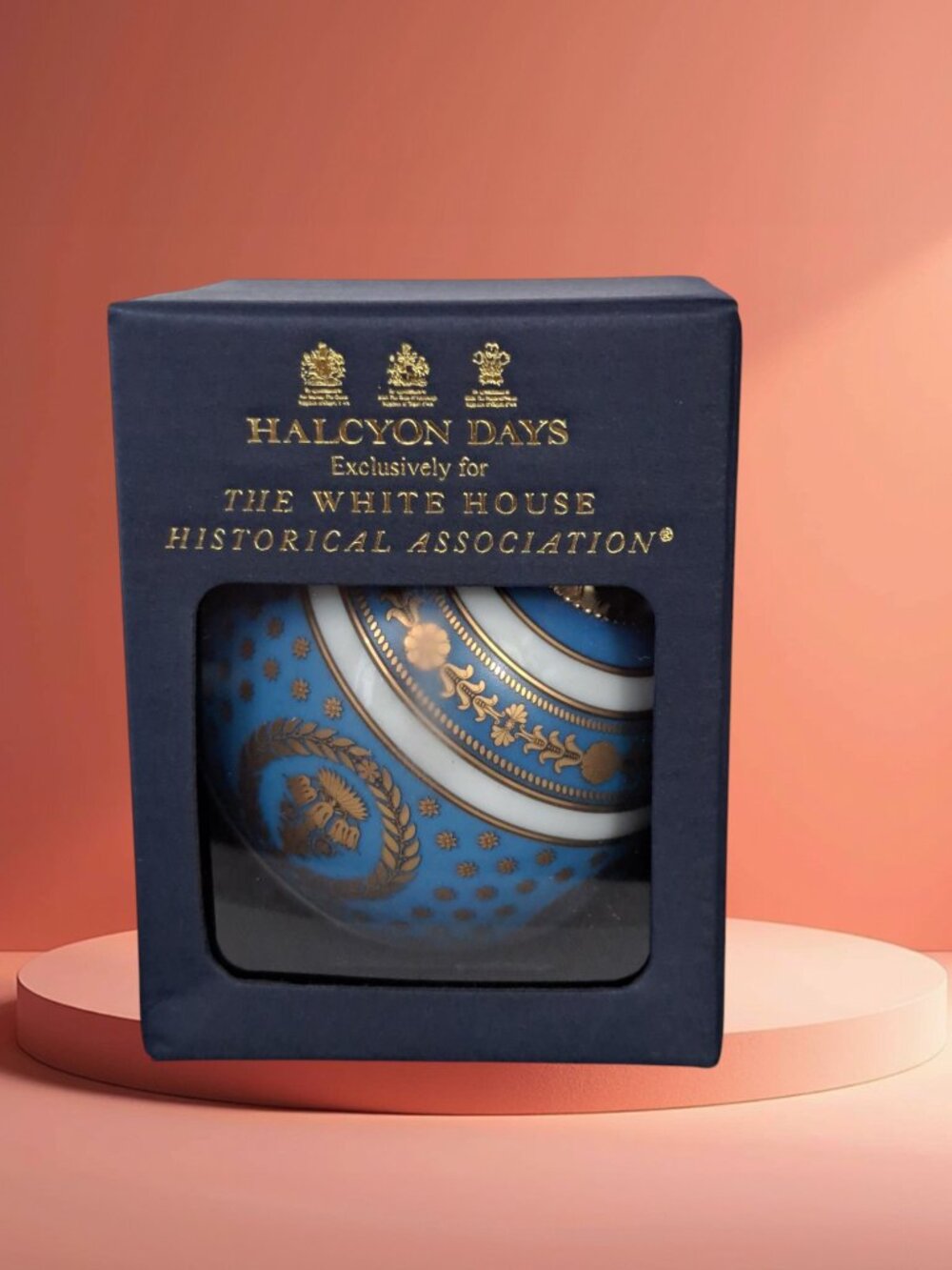 WHITE HOUSE HISTORICAL ASSOCIATION HALCYON DAYS BLUE ROOM CHRISTMAS ORNAMENT